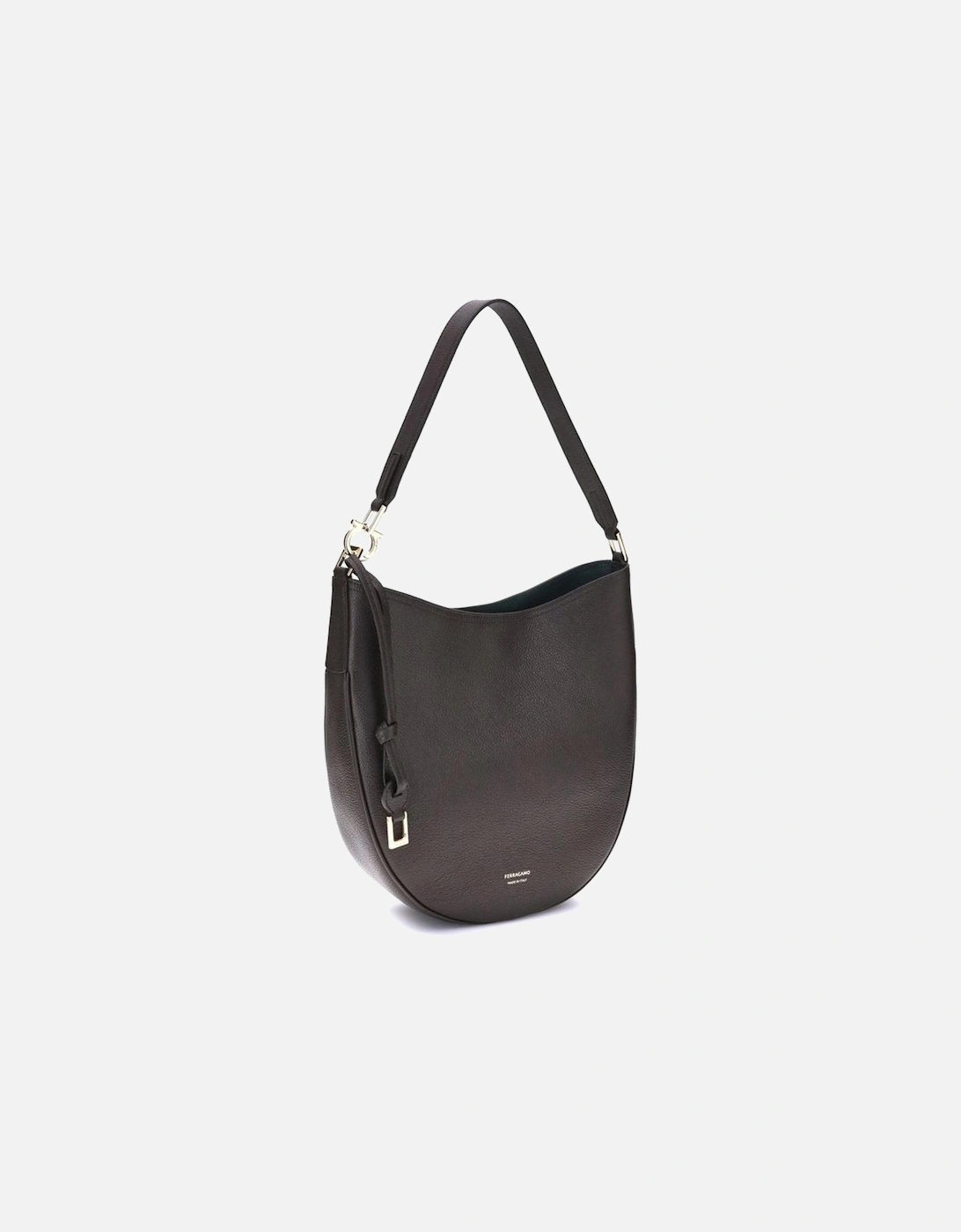North-South Medium Shoulder Bag with Jacquard Strap Women - Brown