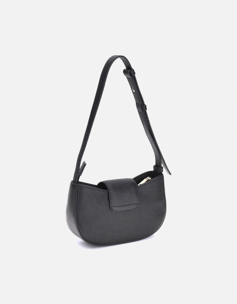 Gancini Ornament Leather Shoulder Bag Women - Black
