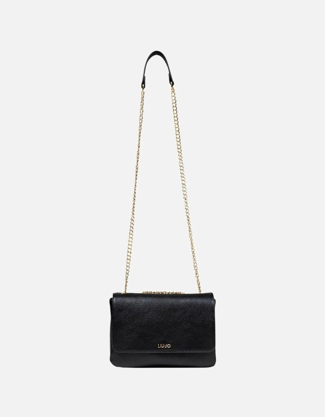 Eco-Leather Crossbody Bag with Chain Strap Women - Black Handbags, 6 of 5