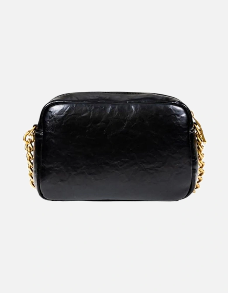 Medium Camera Case Bag with Gold Chain Strap Women - Black Handbags