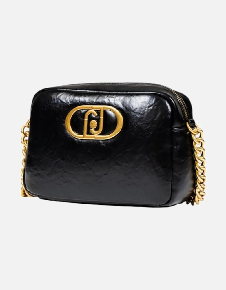 Medium Camera Case Bag with Gold Chain Strap Women - Black Handbags