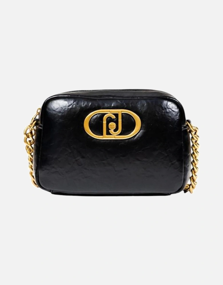 Medium Camera Case Bag with Gold Chain Strap Women - Black Handbags