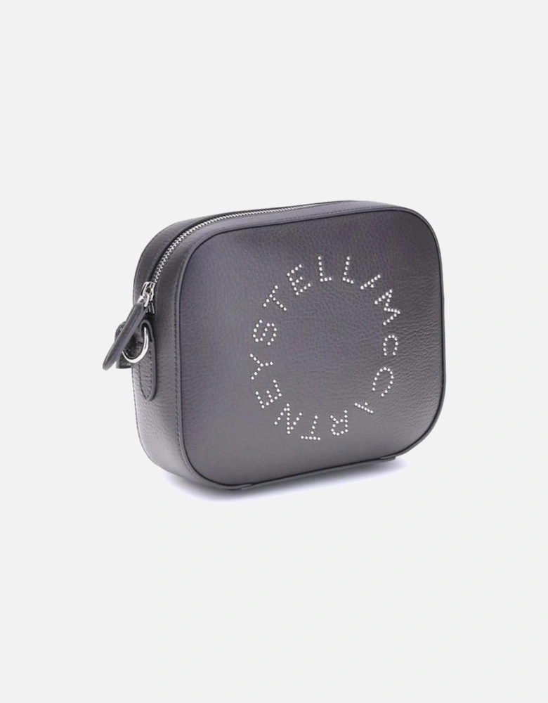 Faux Leather Shoulder Bag with Monogram Women - Gray