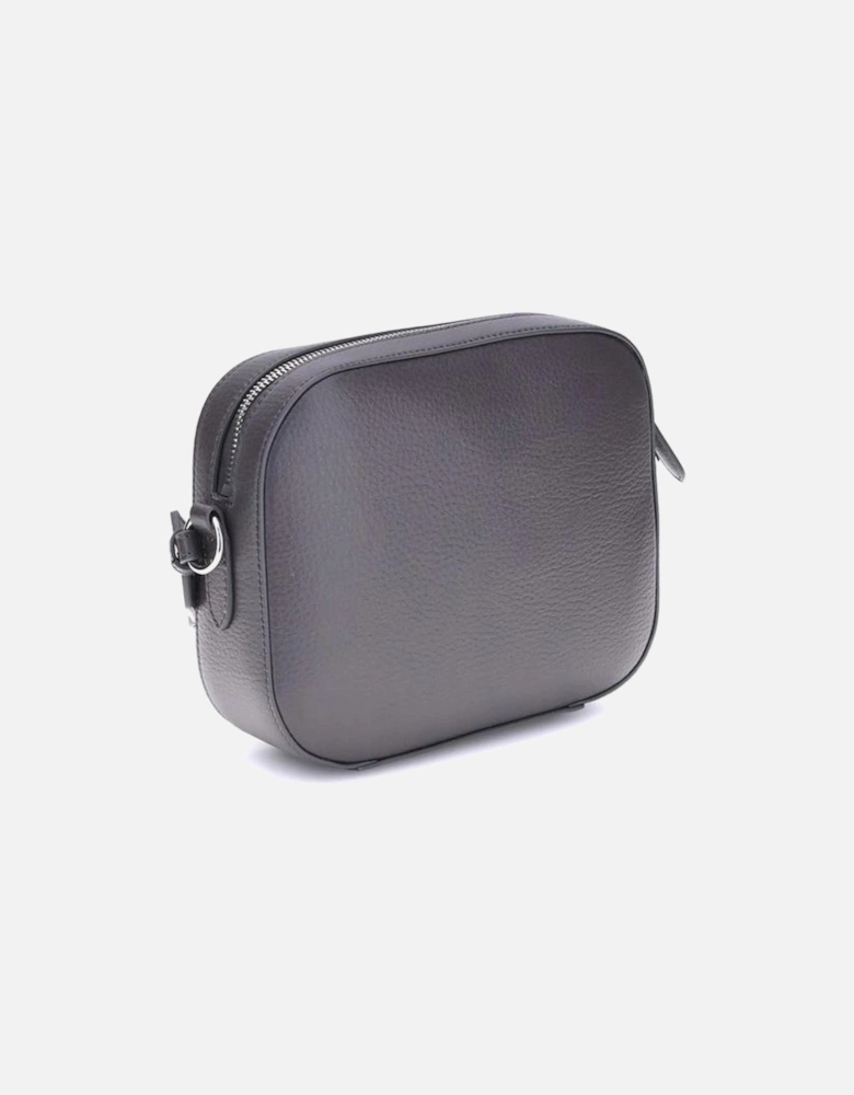 Faux Leather Shoulder Bag with Monogram Women - Gray