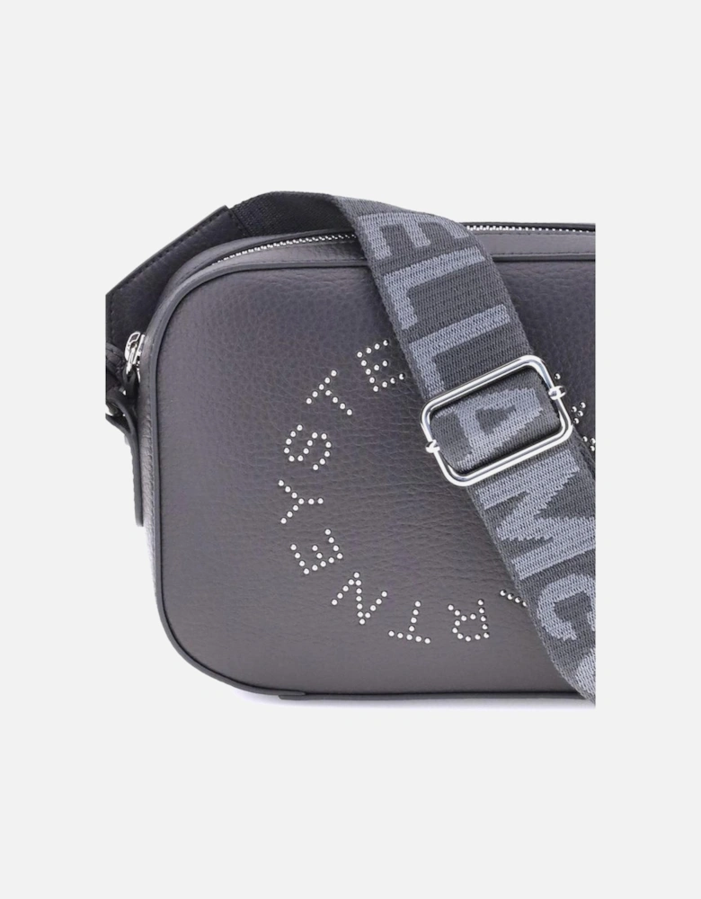 Faux Leather Shoulder Bag with Monogram Women - Gray