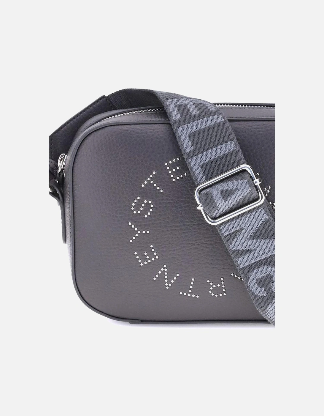 Faux Leather Shoulder Bag with Monogram Women - Gray