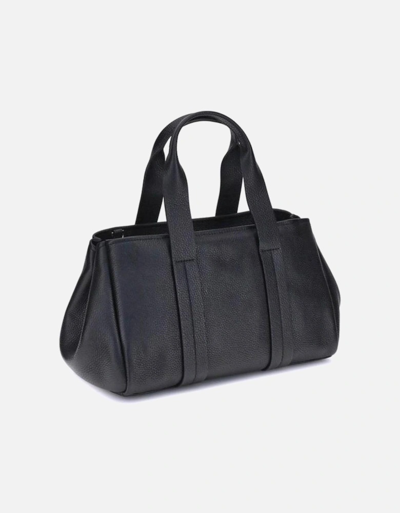 Small Leather Romee Handbag with MK Pendant Women - Black
