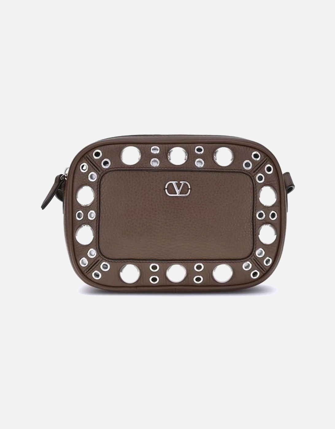 Studded Leather Crossbody Bag Women - Brown Shoulder Bags, 5 of 4
