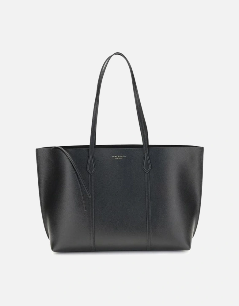 Grained Leather Tote Bag with Laptop Pocket Women - Black Handbags