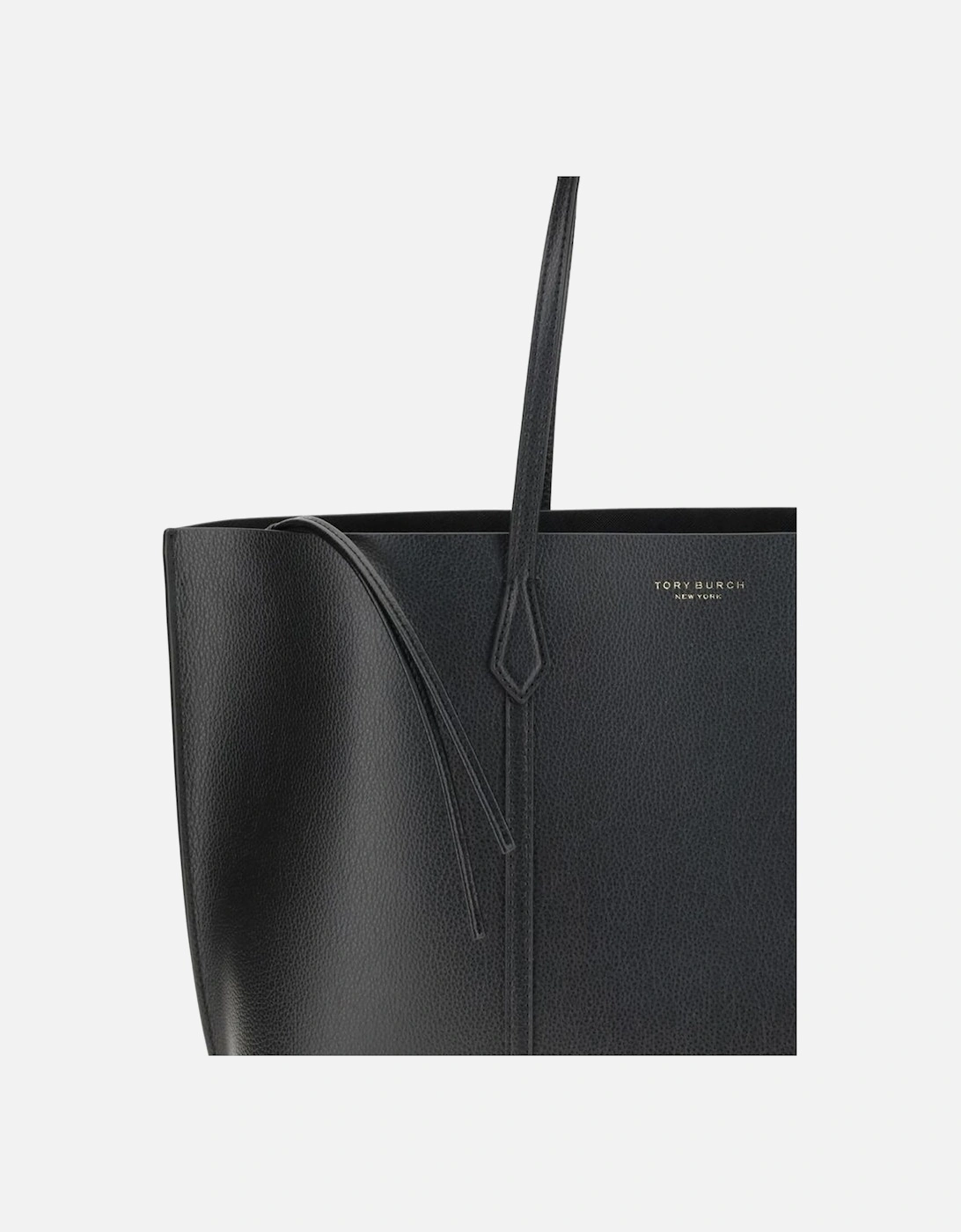 Grained Leather Tote Bag with Laptop Pocket Women - Black Handbags