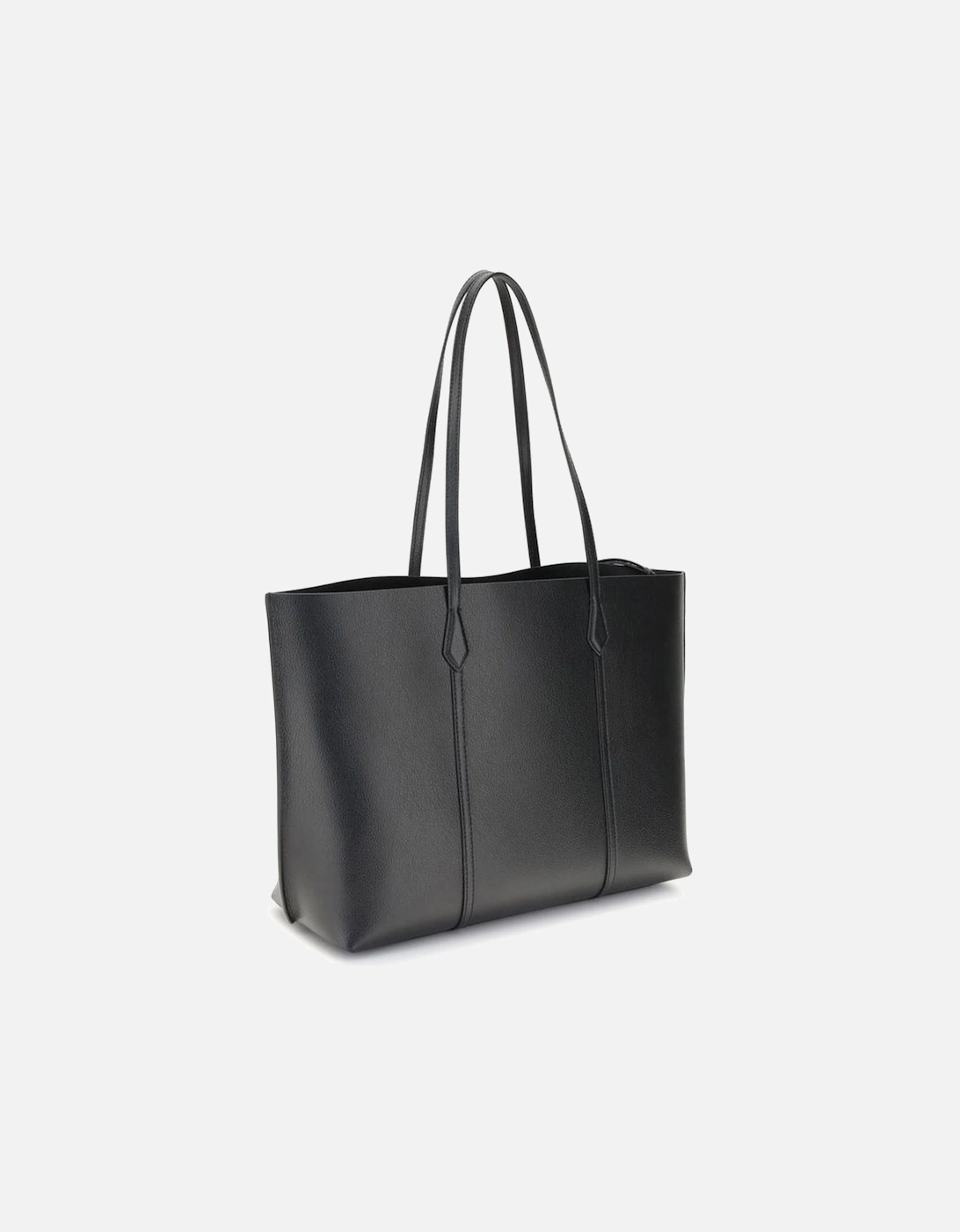 Grained Leather Tote Bag with Laptop Pocket Women - Black Handbags