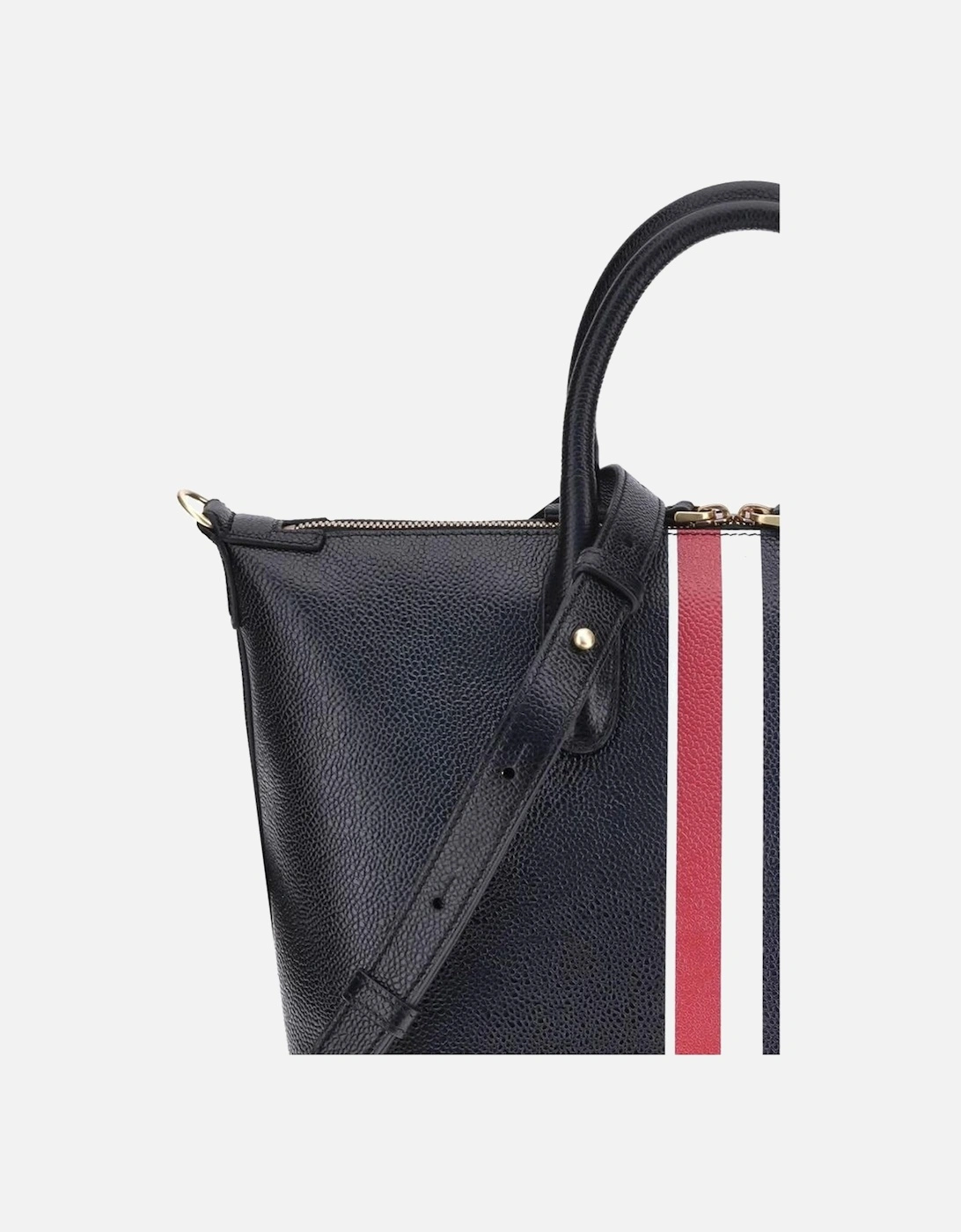 Hammered Leather Duffle Small Handbag Women - Black