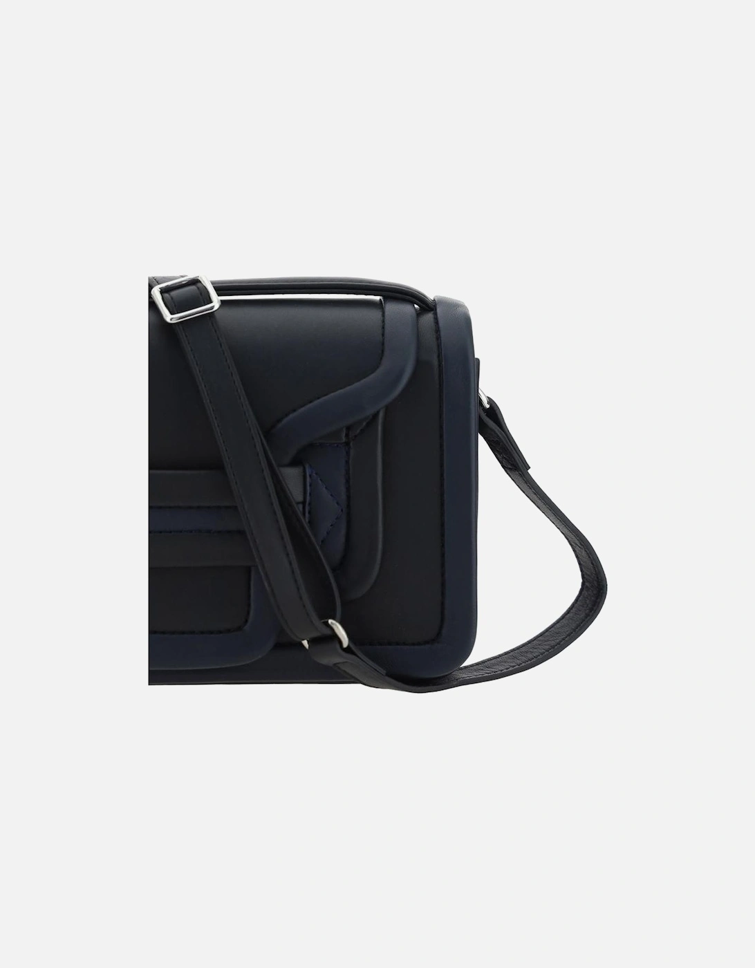 Alpha Leather Shoulder Bag with Adjustable Strap Women - Black