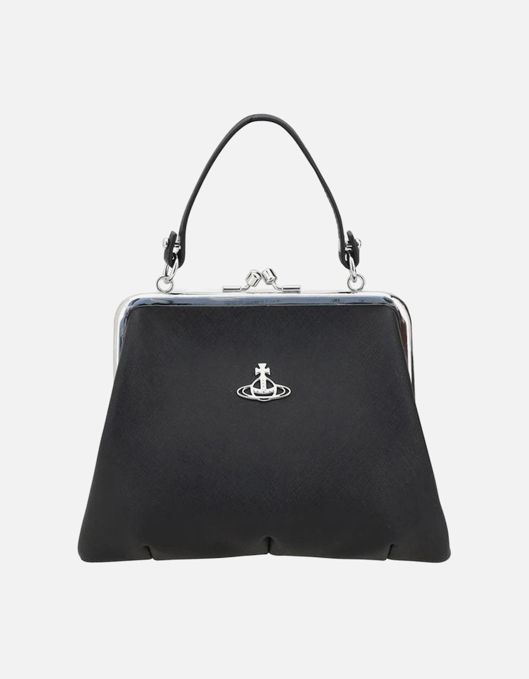 Elegant Pebbled Leather Granny Handbag Women - Black Shoulder Bags, 5 of 4