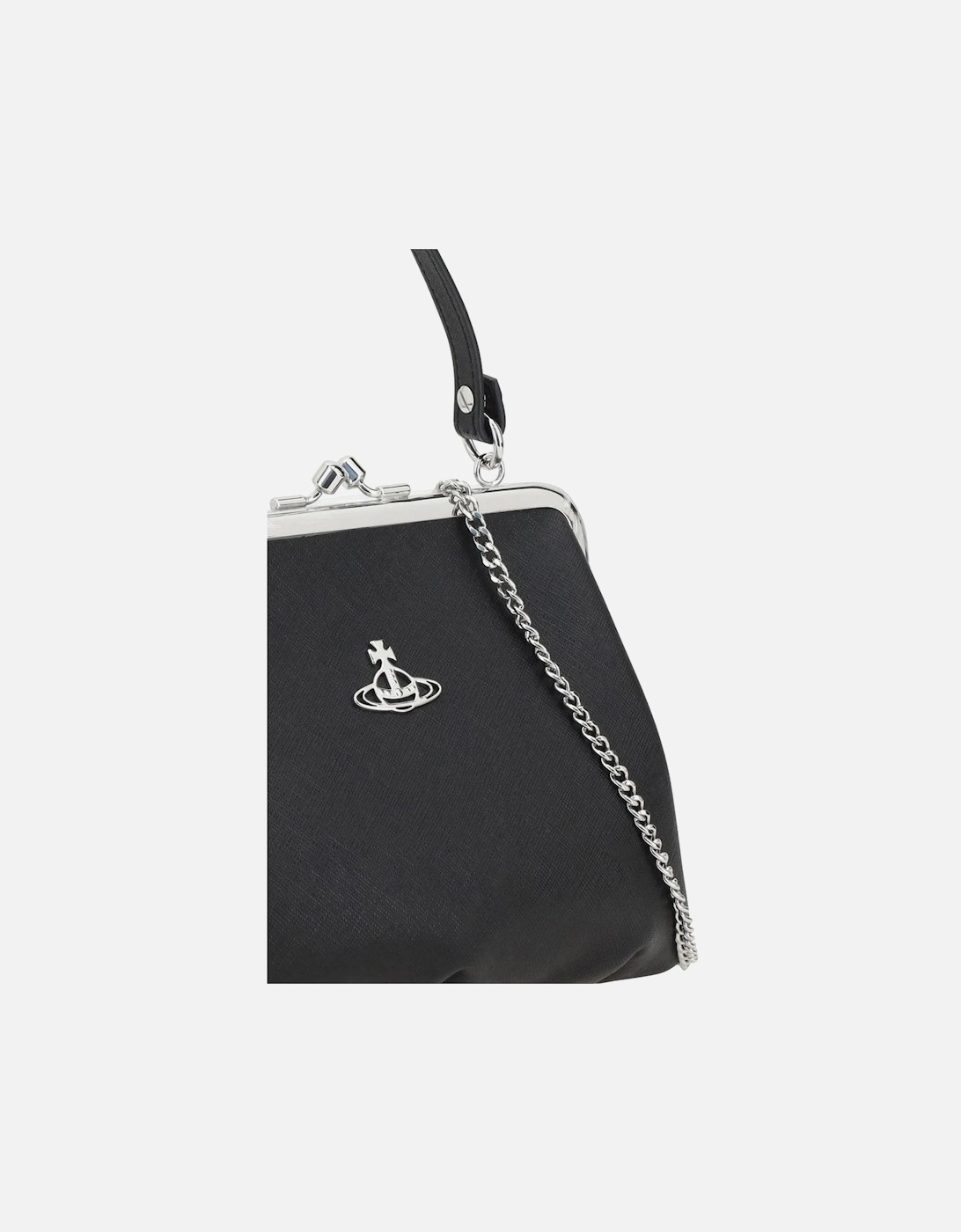 Elegant Pebbled Leather Granny Handbag Women - Black Shoulder Bags