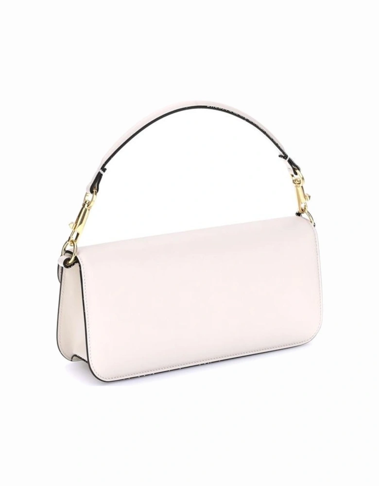 Loco Leather Shoulder Bag with Chain Strap Women - White