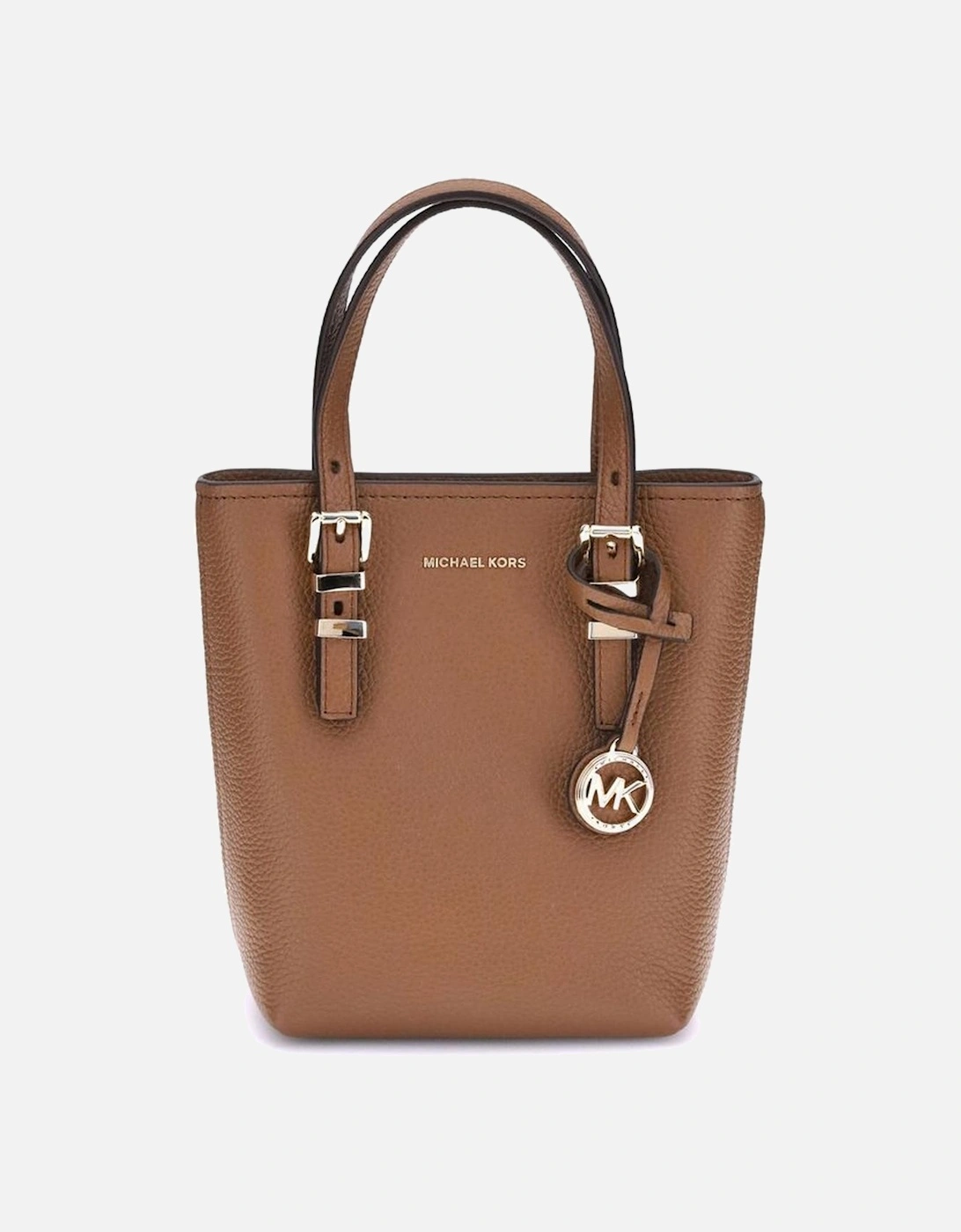 Grained Leather Card Holder with Logo Women - Brown Handbags, 5 of 4