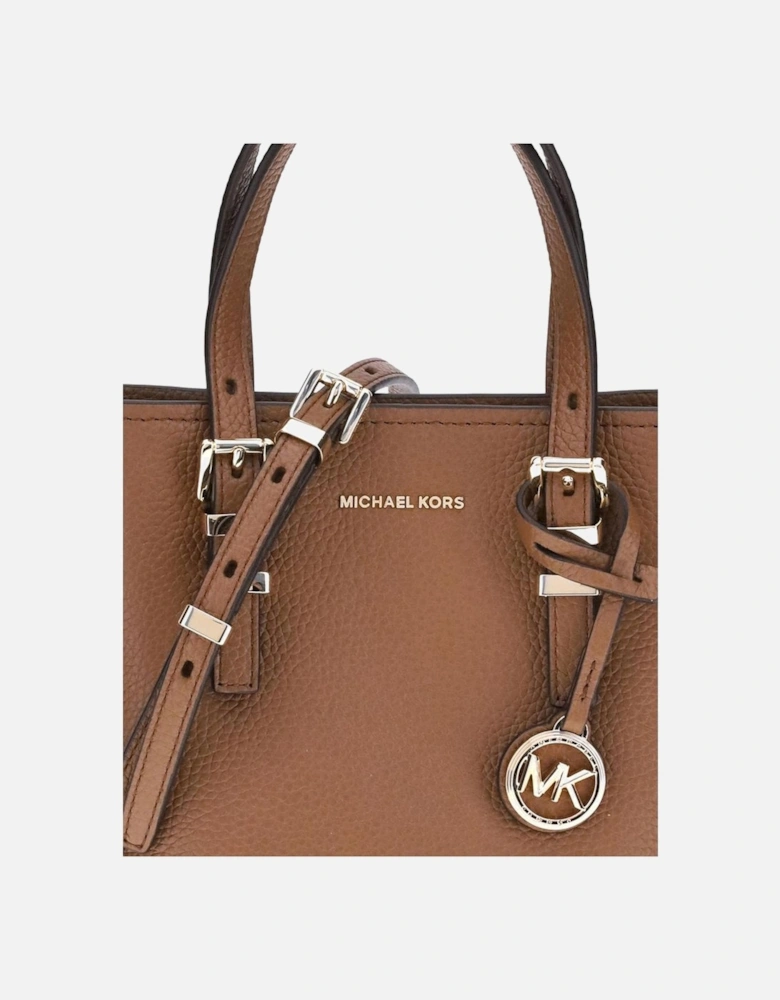 Grained Leather Card Holder with Logo Women - Brown Handbags
