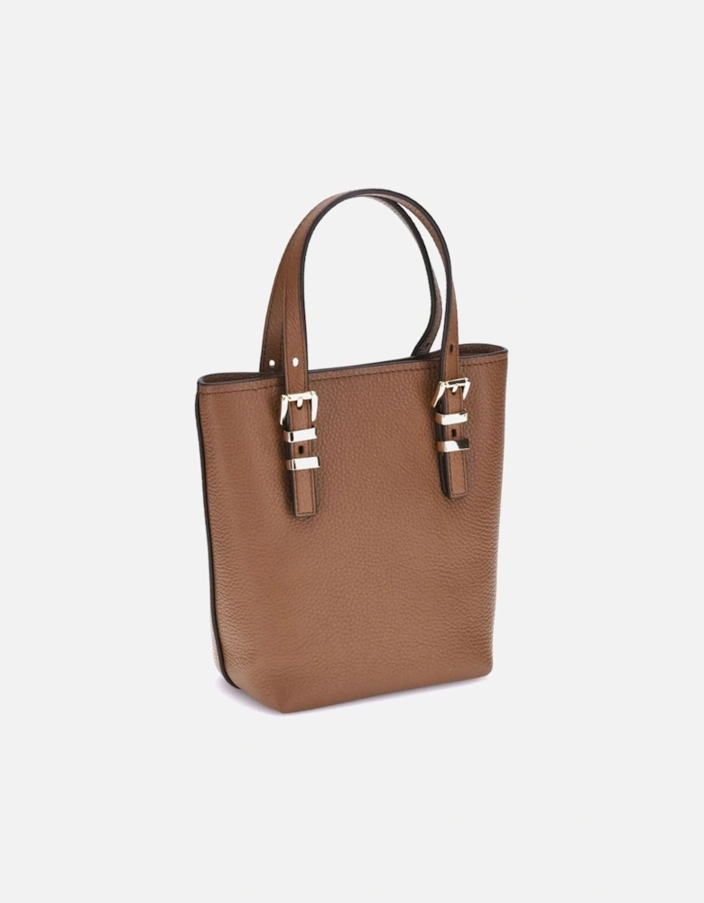 Grained Leather Card Holder with Logo Women - Brown Handbags
