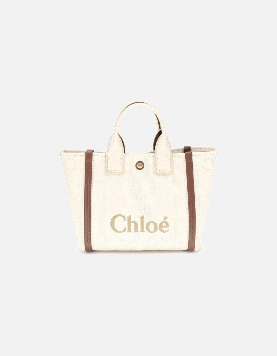 Carry Tote Bag with Tubular Handles Women - Beige Handbags, 5 of 4