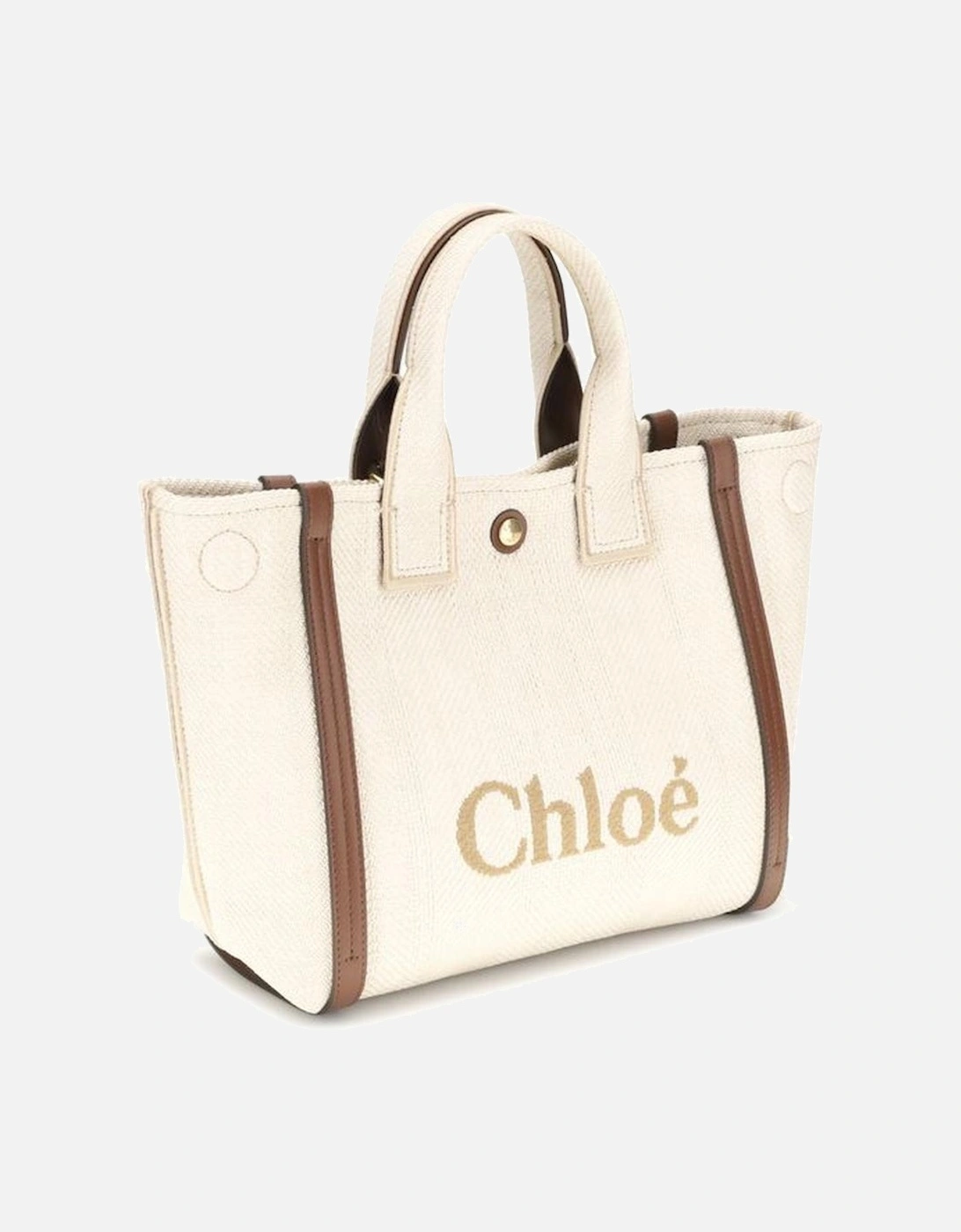 Carry Tote Bag with Tubular Handles Women - Beige Handbags