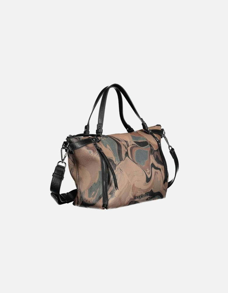 Zip Closure Handbag with Multiple Pockets Women - Brown