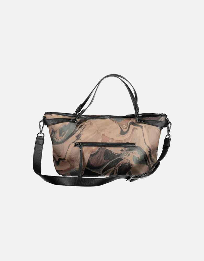 Zip Closure Handbag with Multiple Pockets Women - Brown