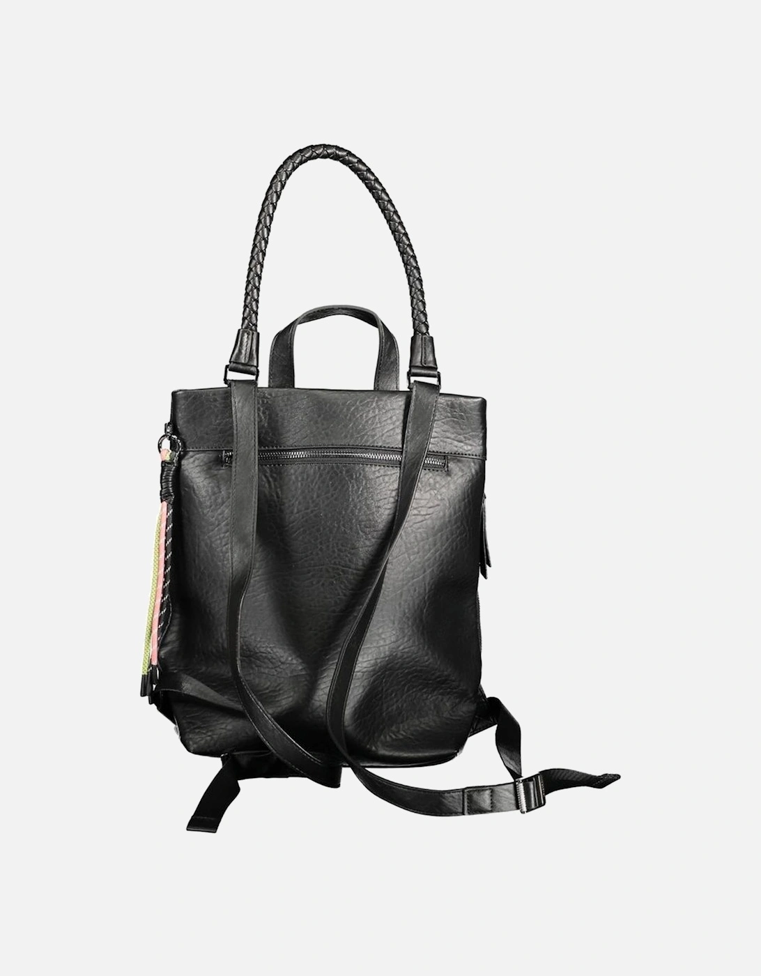 Embroidered Logo Backpack with Adjustable Straps Women - Black