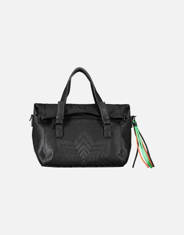Bag with Adjustable Handles and Removable Strap Women - Black Handbags