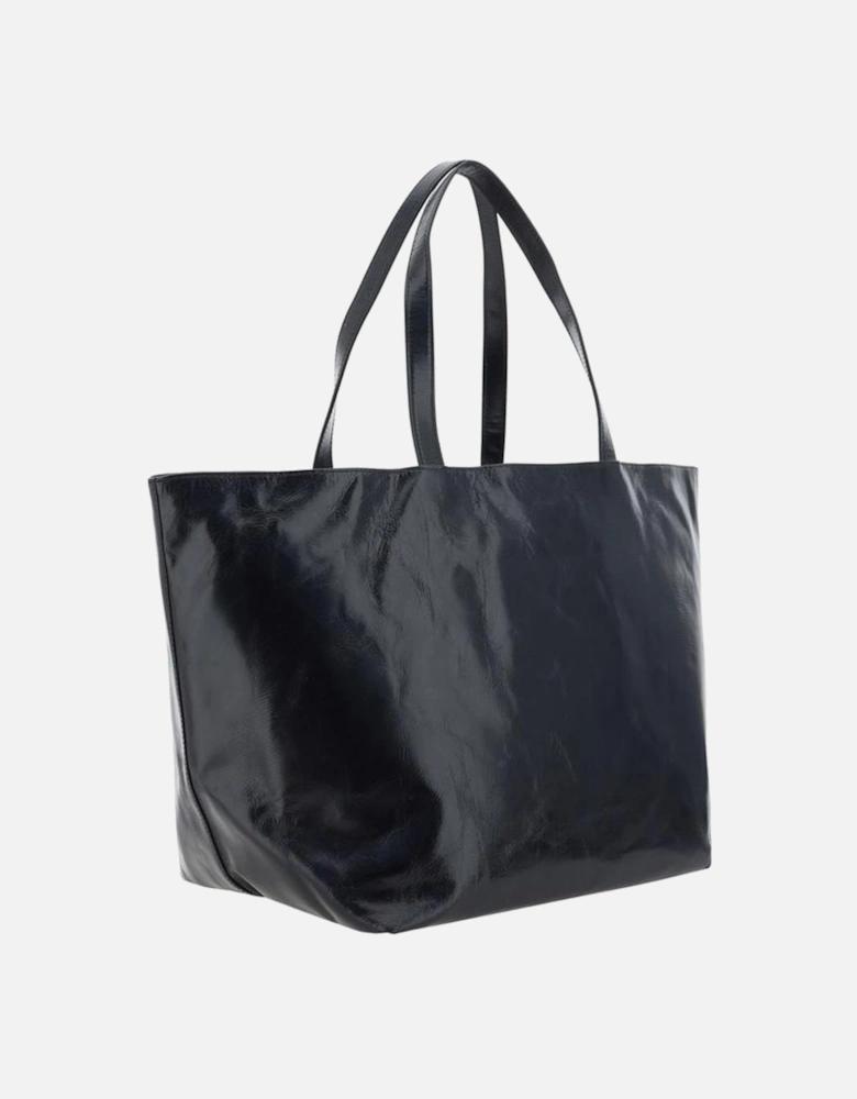Calfskin Punch Tote Shoulder Bag Women - Black Handbags