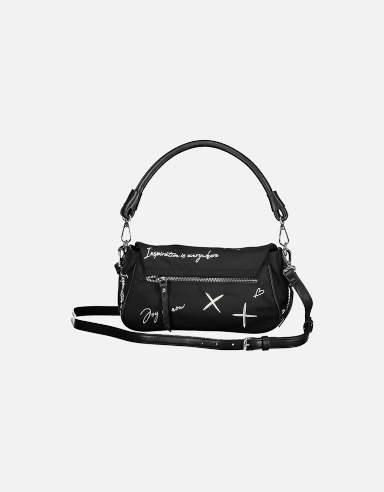 Expandable Embroidered Bag with Multiple Pockets Women - Black