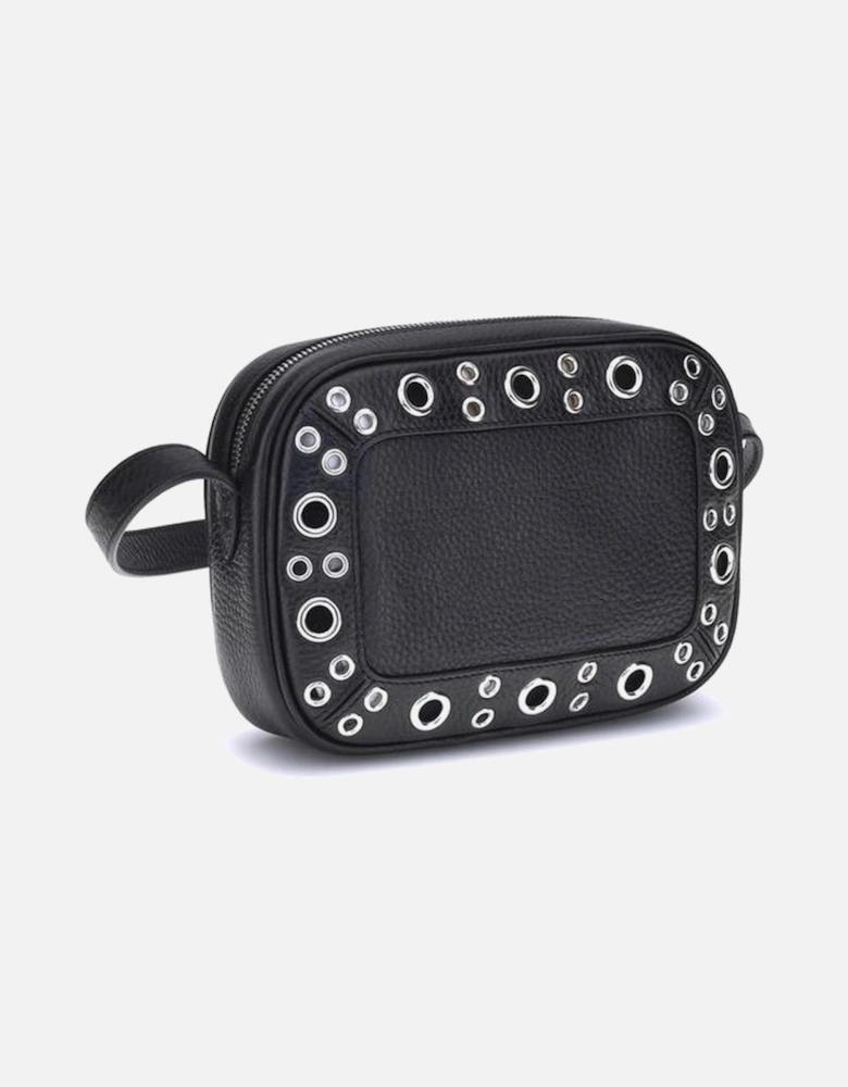 Nellcote Calfskin Shoulder Bag with Ball Studs Women - Black