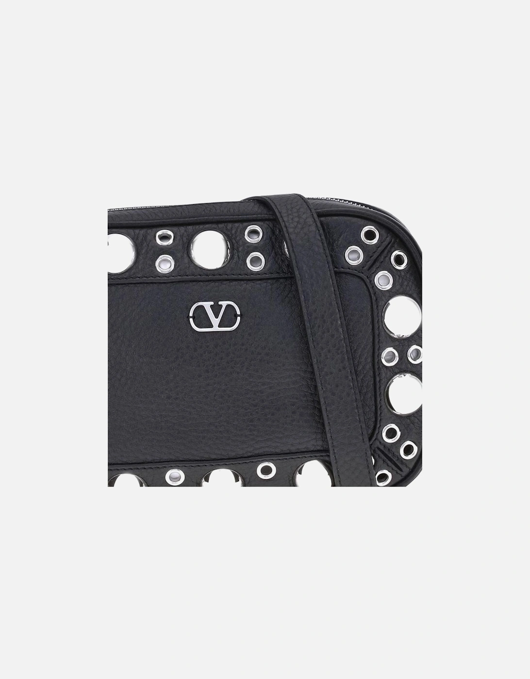 Nellcote Calfskin Shoulder Bag with Ball Studs Women - Black
