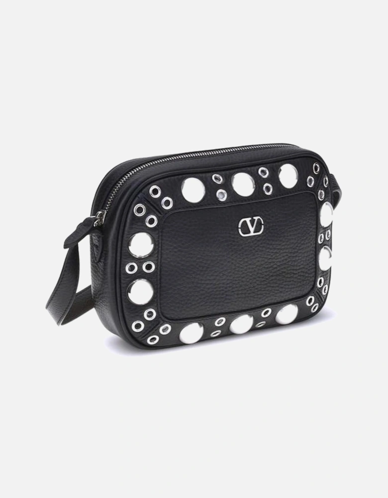 Nellcote Calfskin Shoulder Bag with Ball Studs Women - Black