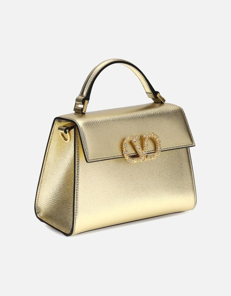 Mini Calfskin Handbag with Jeweled VLogo Closure Women - Gold