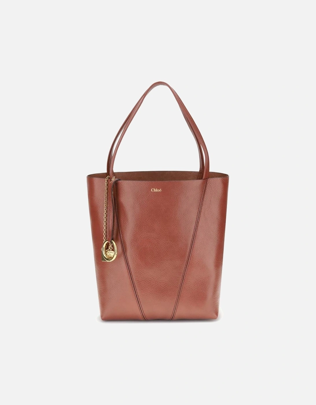 Leather Spin Shoulder Bag with Monogram Detailing Women - Brown, 5 of 4