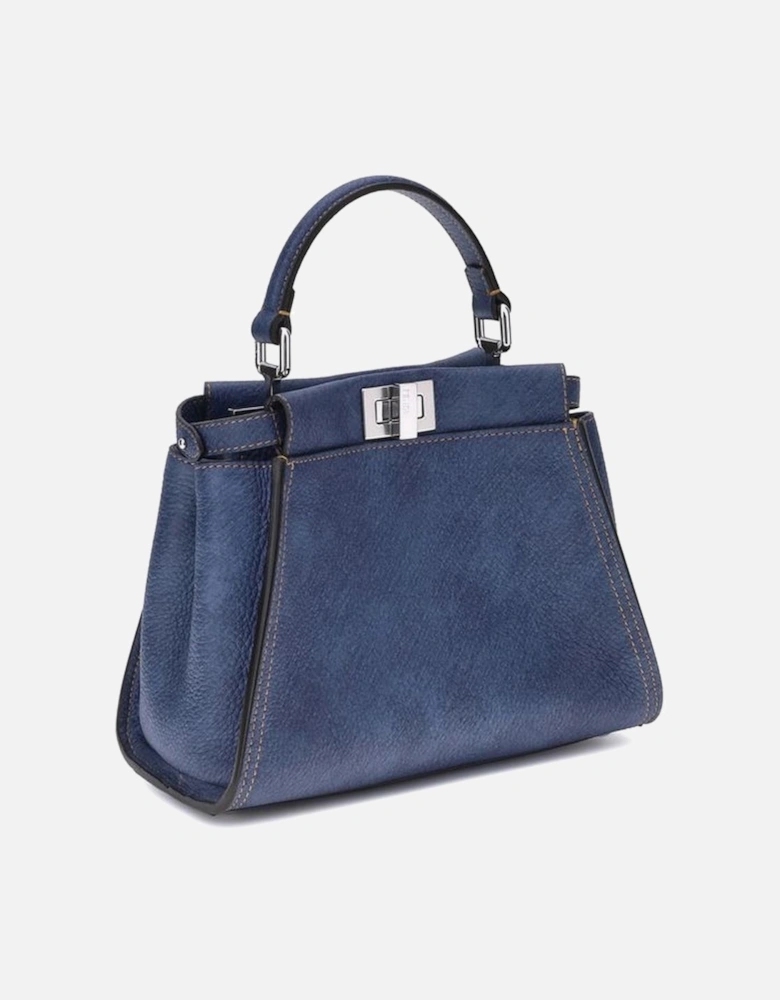 Peekaboo Mini Grained Leather Handbag with Adjustable Strap Women -