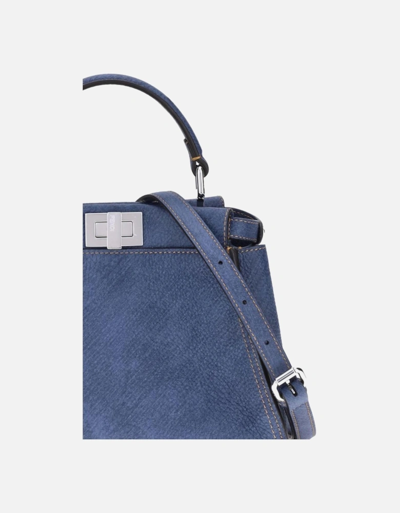 Peekaboo Mini Grained Leather Handbag with Adjustable Strap Women -
