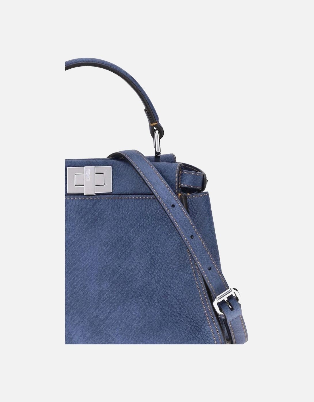 Peekaboo Mini Grained Leather Handbag with Adjustable Strap Women -