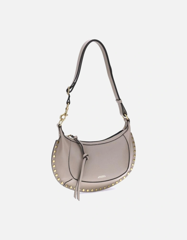 Oksan Moon Leather Shoulder Bag with Adjustable Strap Women - Black