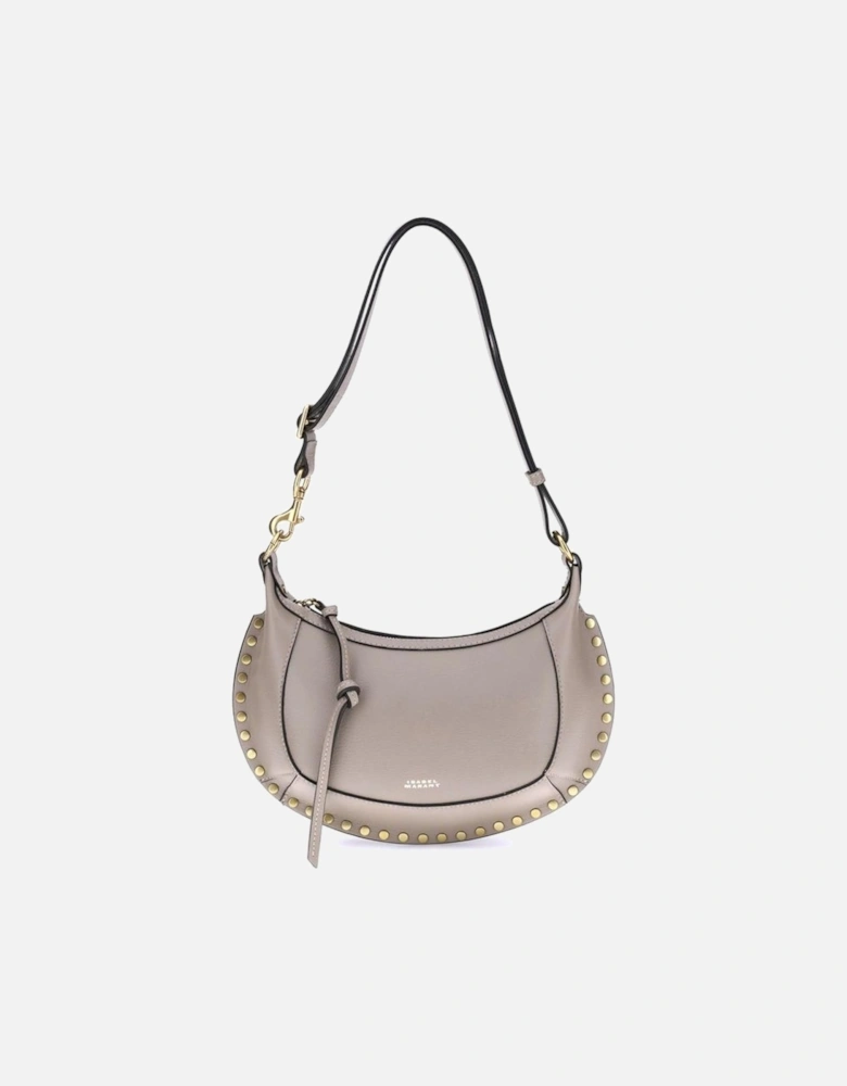 Oksan Moon Leather Shoulder Bag with Adjustable Strap Women - Black