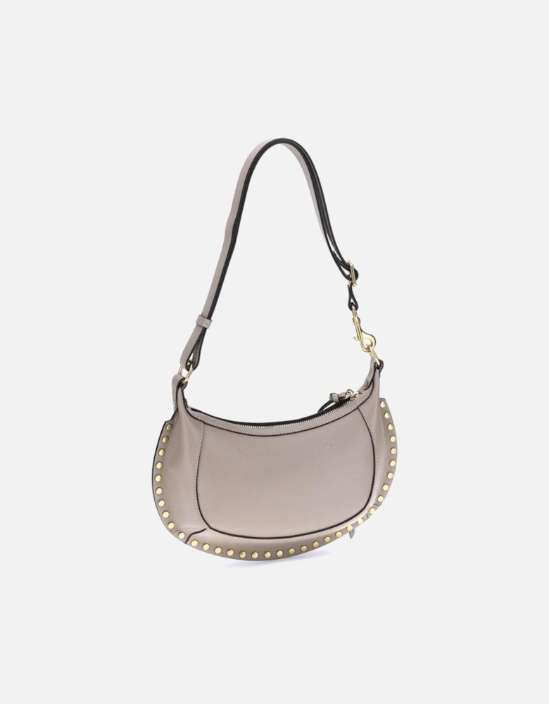 Oksan Moon Leather Shoulder Bag with Adjustable Strap Women - Black