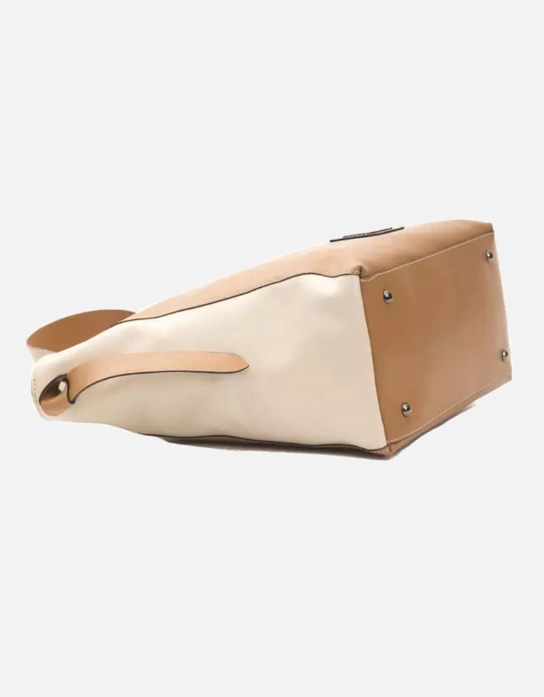 Leather Shoulder Bag with Adjustable Strap and Logo Detailing Women -