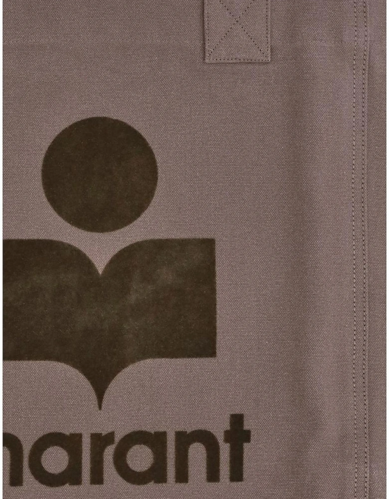 Monochrome Cotton Tote Bag with Monogram Detailing Women - Bicolor