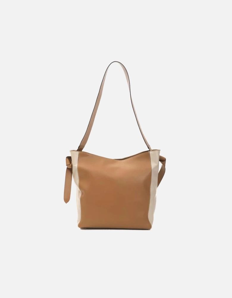 Leather Shoulder Bag with Adjustable Strap and Logo Detailing Women -