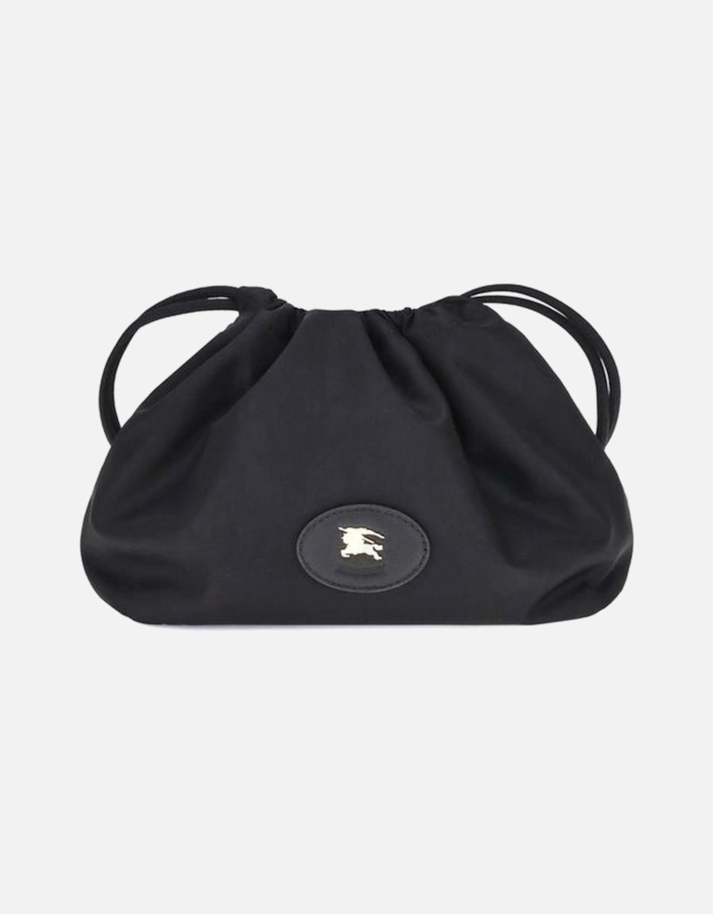 Equestrian Knight Drawstring Pouch with Brushed Metal Elements Women -