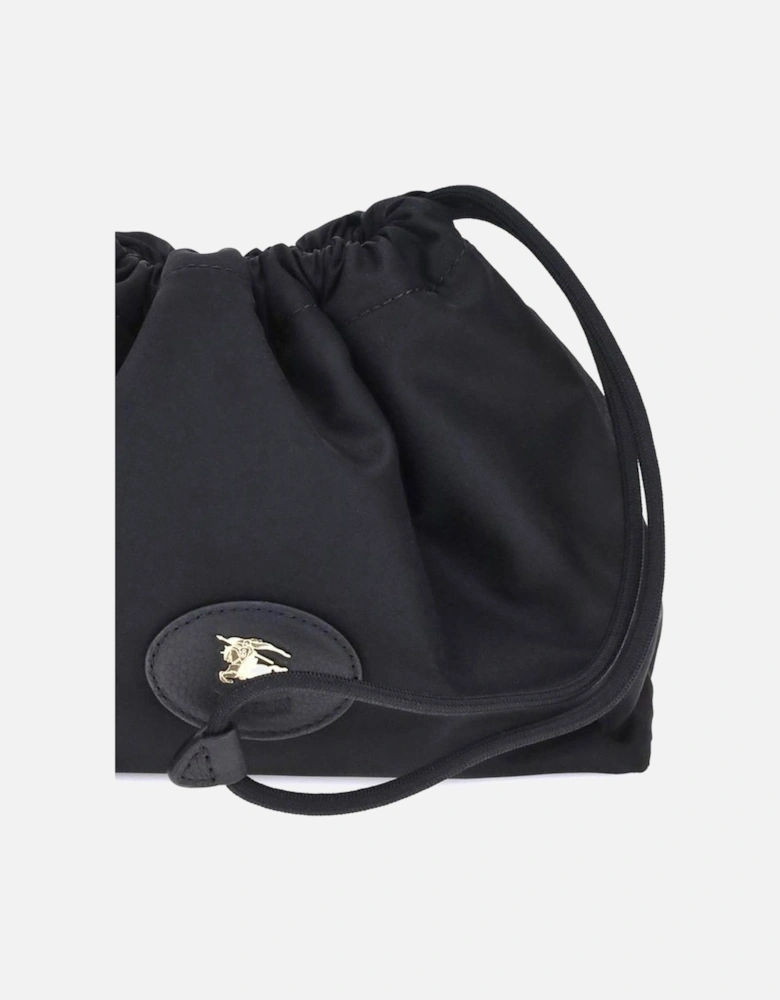 Equestrian Knight Drawstring Pouch with Brushed Metal Elements Women -