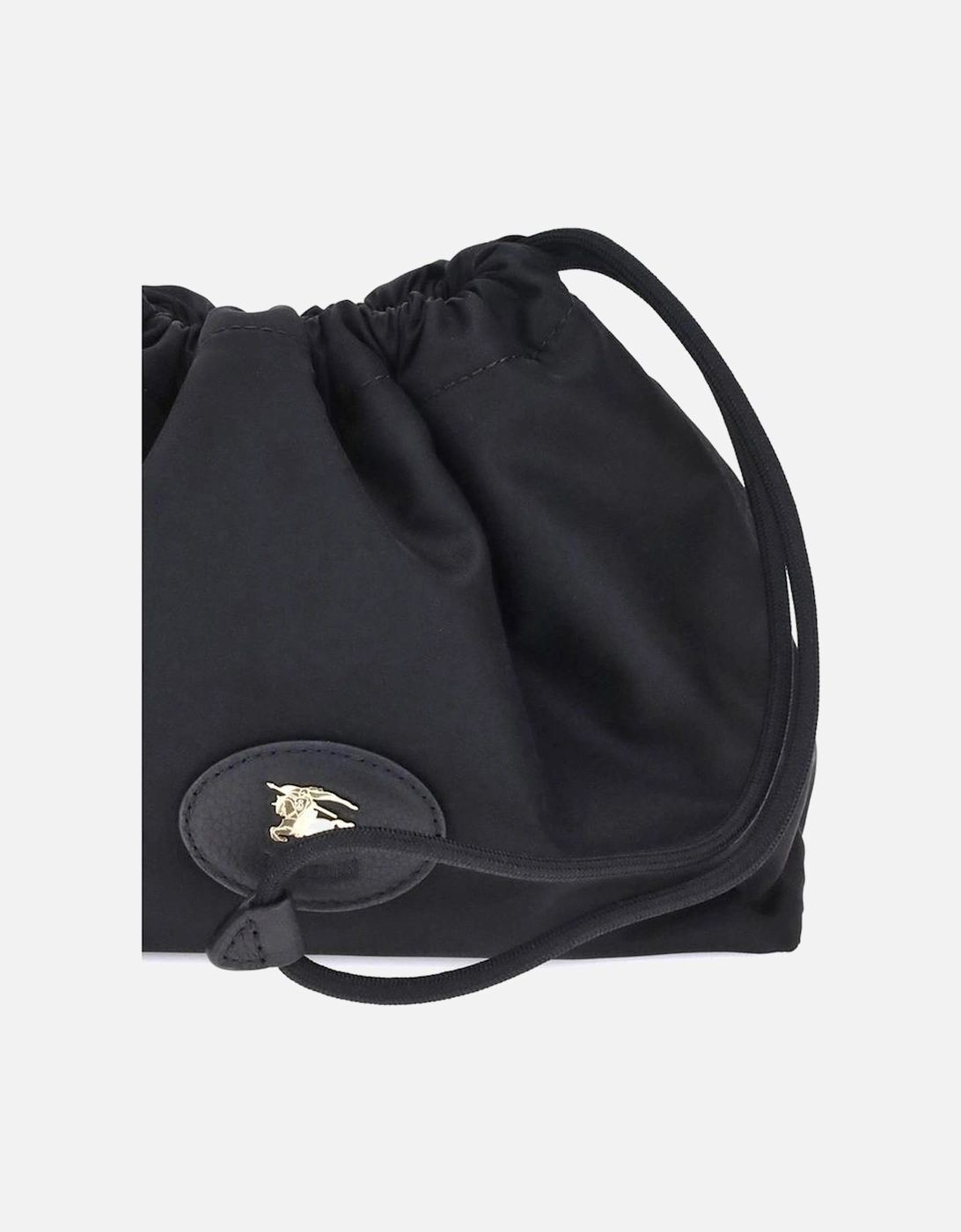 Equestrian Knight Drawstring Pouch with Brushed Metal Elements Women -