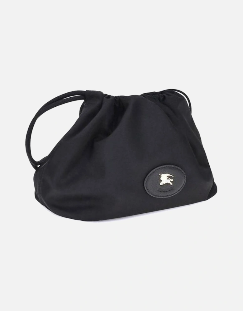 Equestrian Knight Drawstring Pouch with Brushed Metal Elements Women -