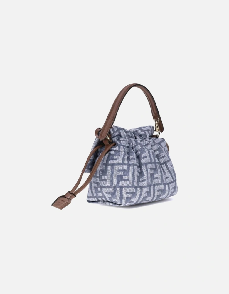 Small Jacquard Baguette Shoulder Bag Women - Blue
